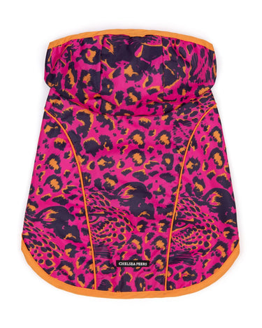 Hidden Leopard Print Dogs Pakamac Raincoat - Pink